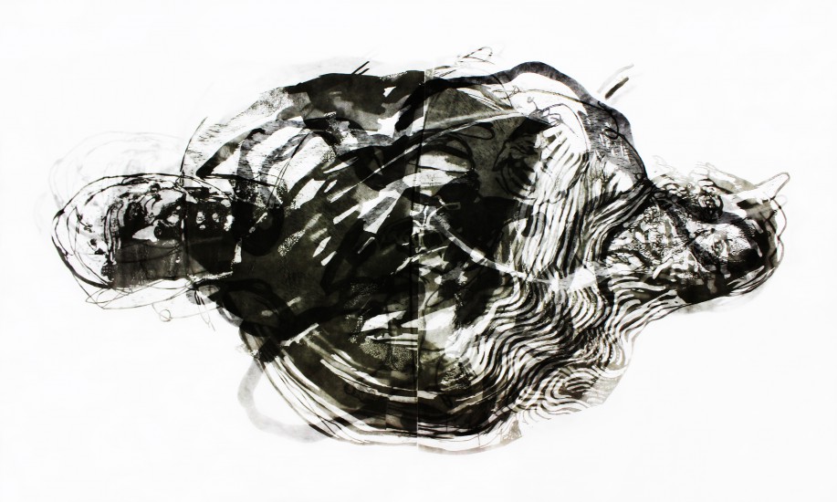 Antonio i Maria | linocut | 160x290cm